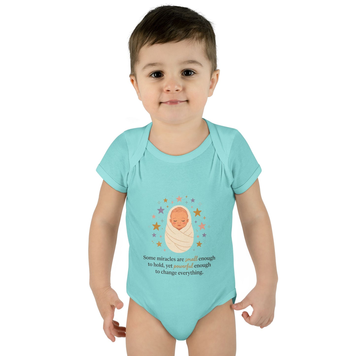 Newborn Swaddle Baby Bodysuit – "Some miracles are small enough to hold"