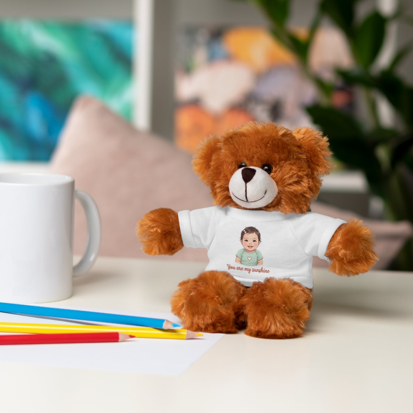 Baby Girl Stuffies with 'You are my sunshine' Tee