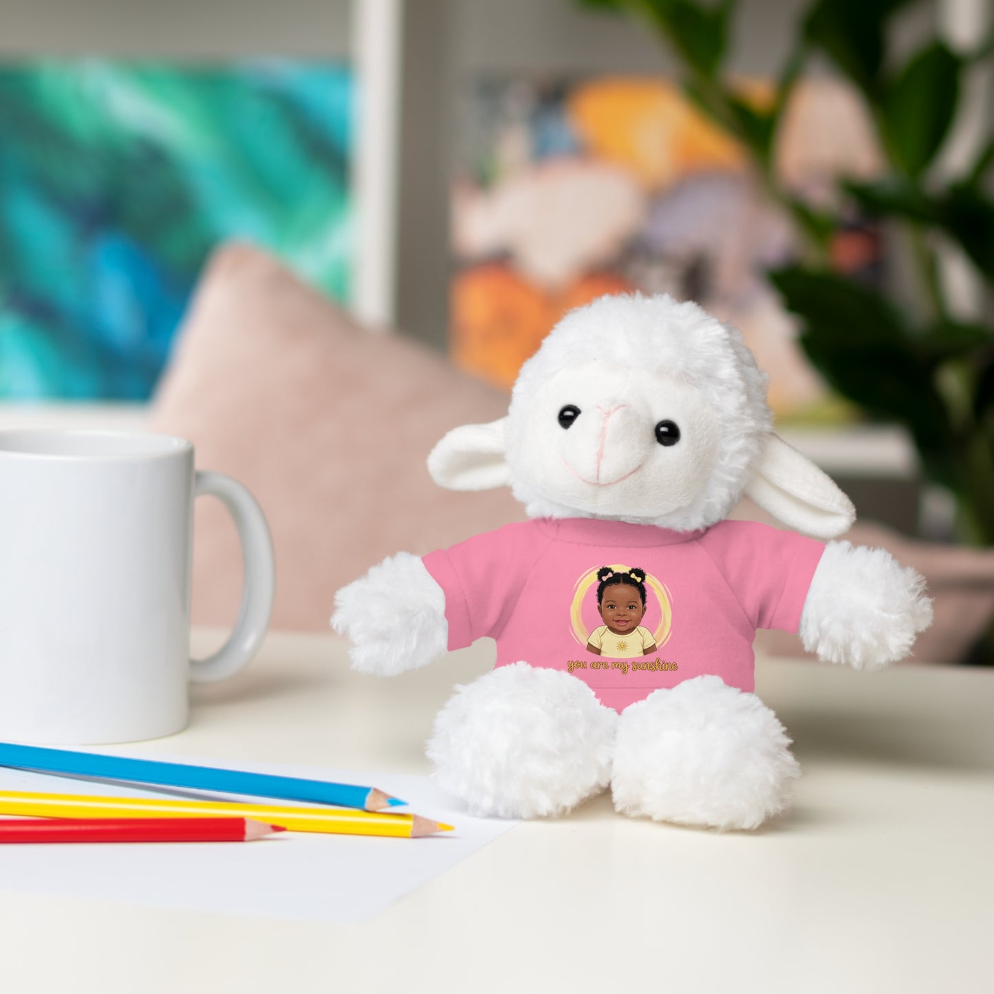 Baby Girl Stuffies with 'You are my sunshine' Tee