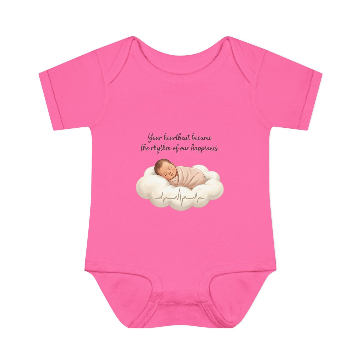 Infant Bodysuit — "Your heartbeat became the rhythm of our happiness" Newborn Baby Gift
