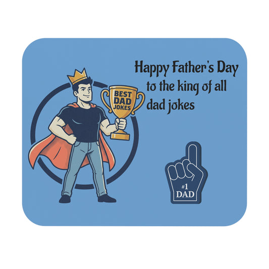 King of Dad Jokes Mouse Pad | Happy Fathers Day #1 Dad Design