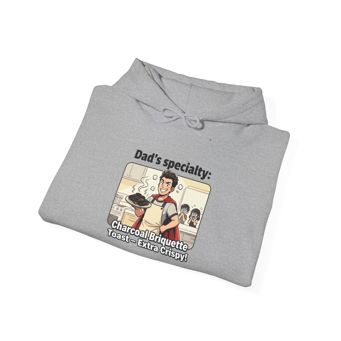 Dad’s Specialty: Charcoal Grilling Hooded Sweatshirt — Funny BBQ Dad Gift