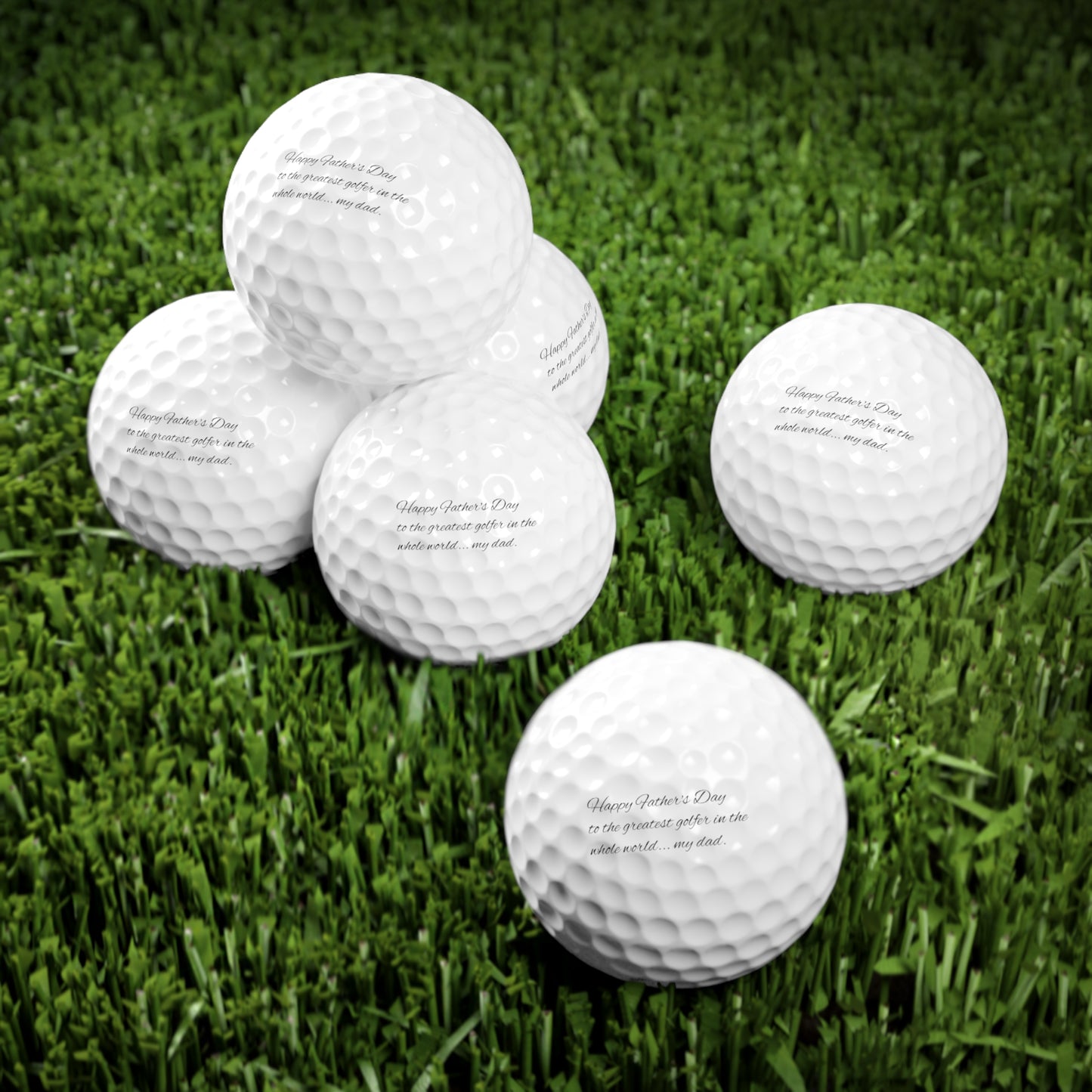 Fathers Day Golf Balls, 6pcs