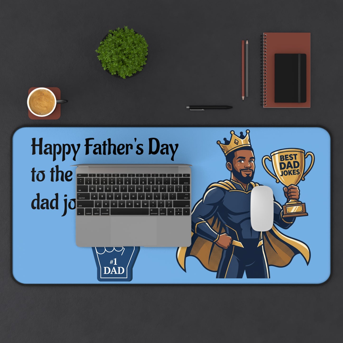Father's Day Desk Mat | Best Dad Trophy Mouse Pad