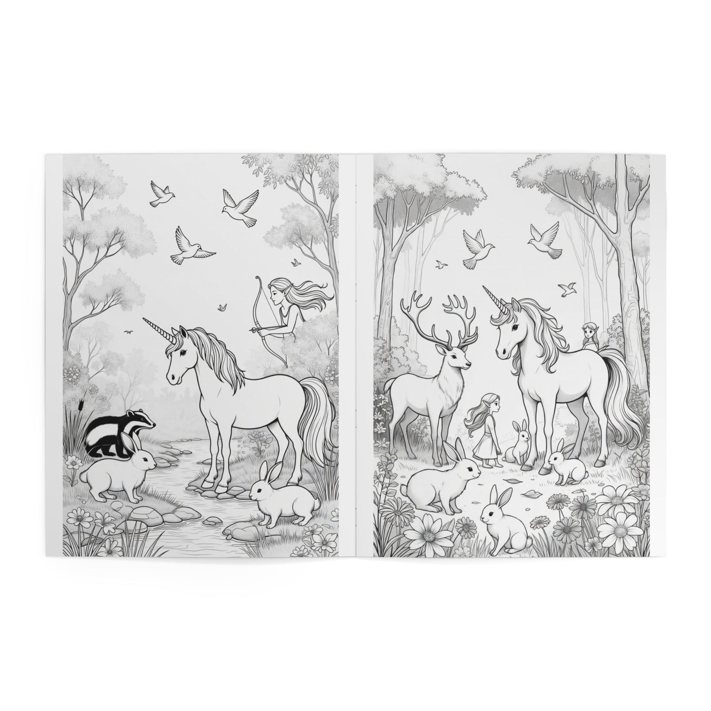 Enchanted Forest Magic Coloring Book — 24 Magical Creatures Coloring Pages