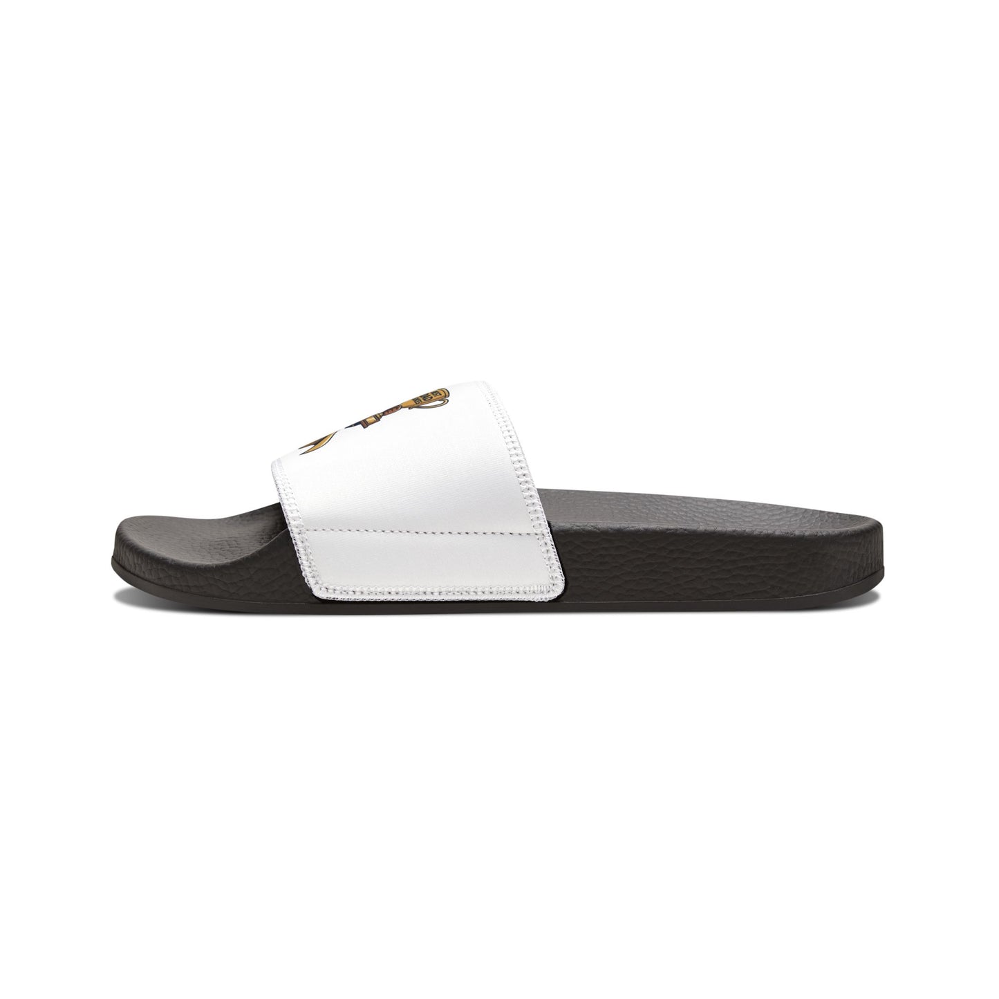 Slide Sandals — King of dad jokes Graphic Removable-Strap Pool Slides