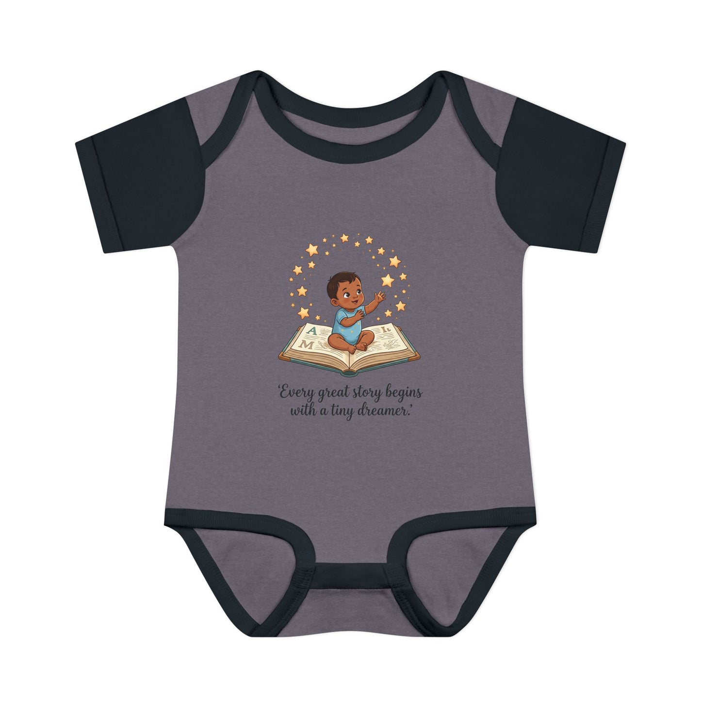 Baby Bodysuit - "Every Great Story Begins with a Tiny Dreamer" Illustrated Infant Onesie