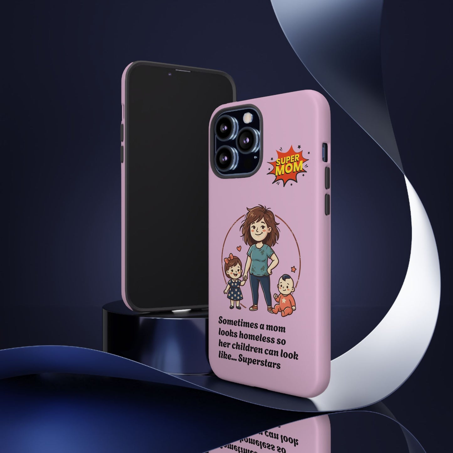 Super Mom Phone Case | Pink Phone Case, Mom Quote