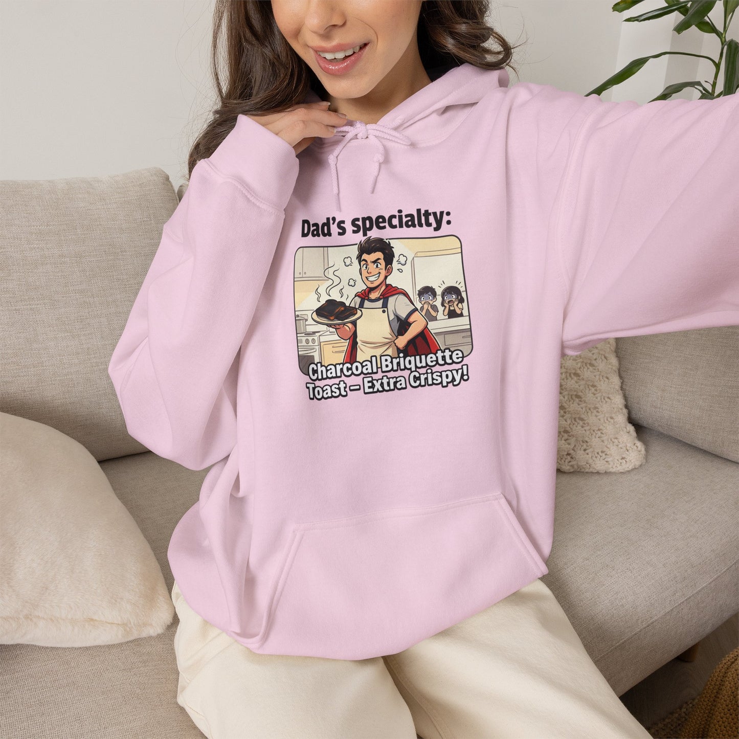 Dad’s Specialty: Charcoal Grilling Hooded Sweatshirt — Funny BBQ Dad Gift