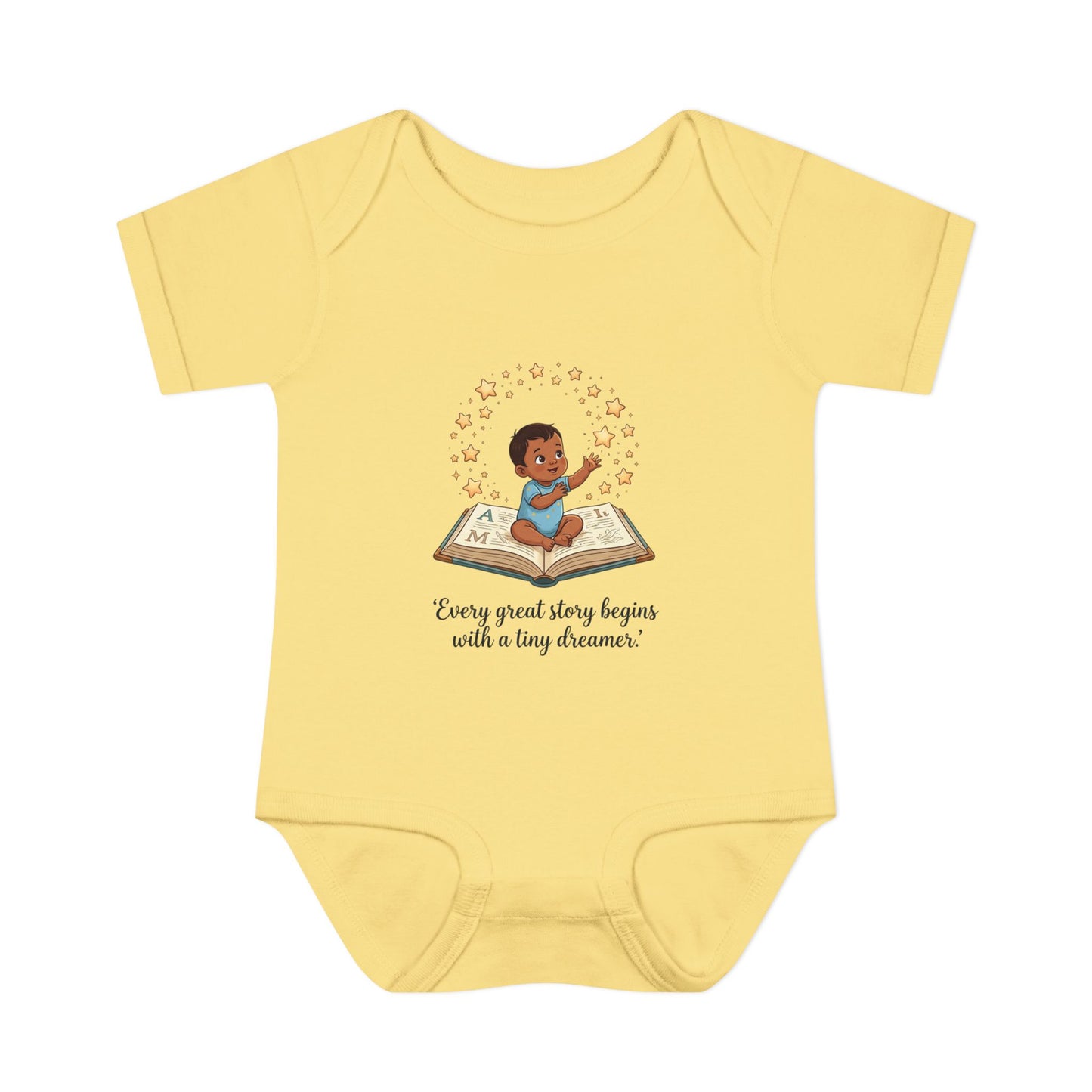 Baby Bodysuit - "Every Great Story Begins with a Tiny Dreamer" Illustrated Infant Onesie