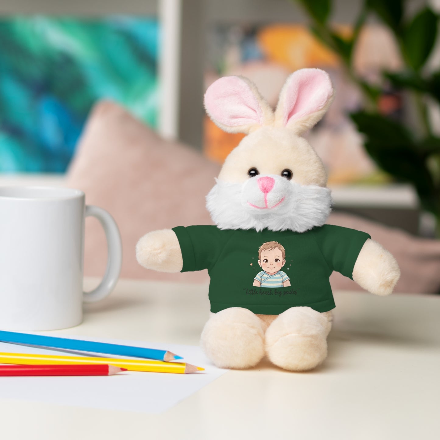 Baby Boy Stuffies with 'Little loved, big smile' Tee