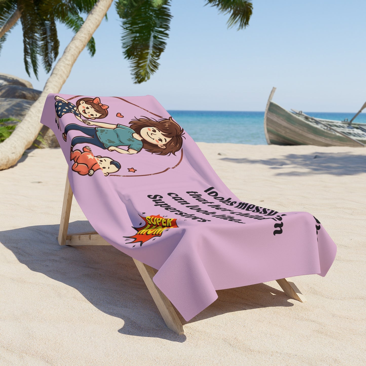 Super Mom Beach Towel | Super Mom Design