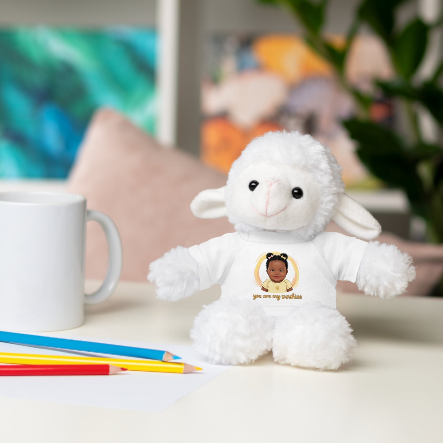 Baby Girl Stuffies with 'You are my sunshine' Tee