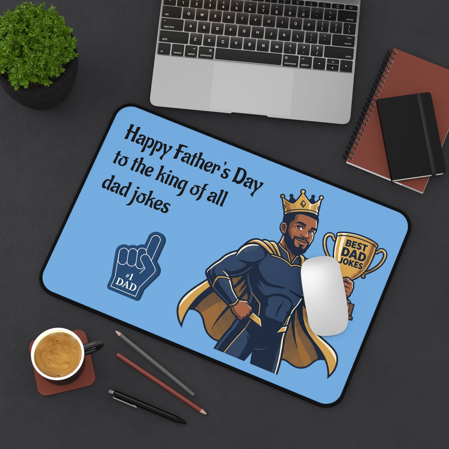Father's Day Desk Mat | Best Dad Trophy Mouse Pad