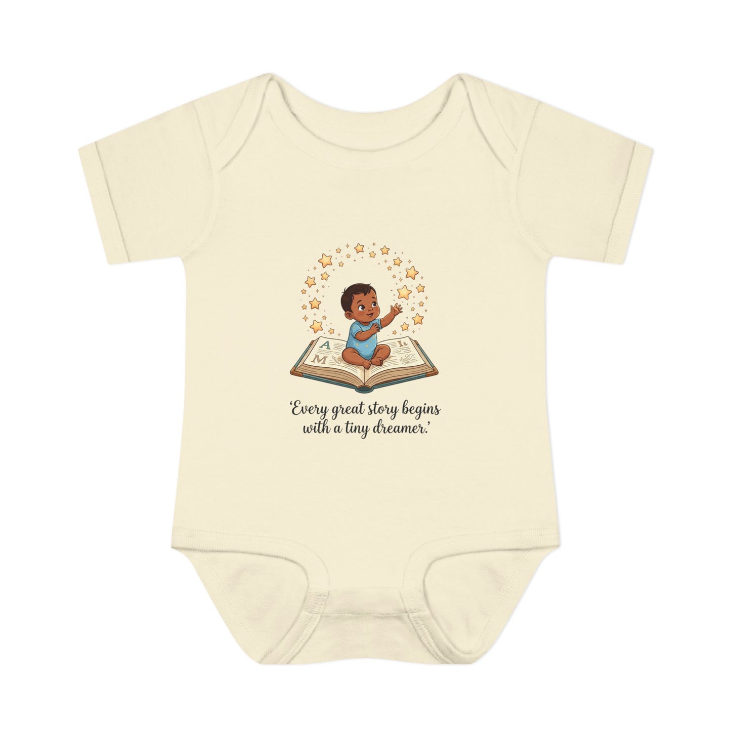 Baby Bodysuit - "Every Great Story Begins with a Tiny Dreamer" Illustrated Infant Onesie