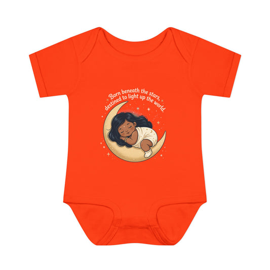 Newborn Moon Baby Bodysuit — "Born Beneath the Stars" Infant Onesie