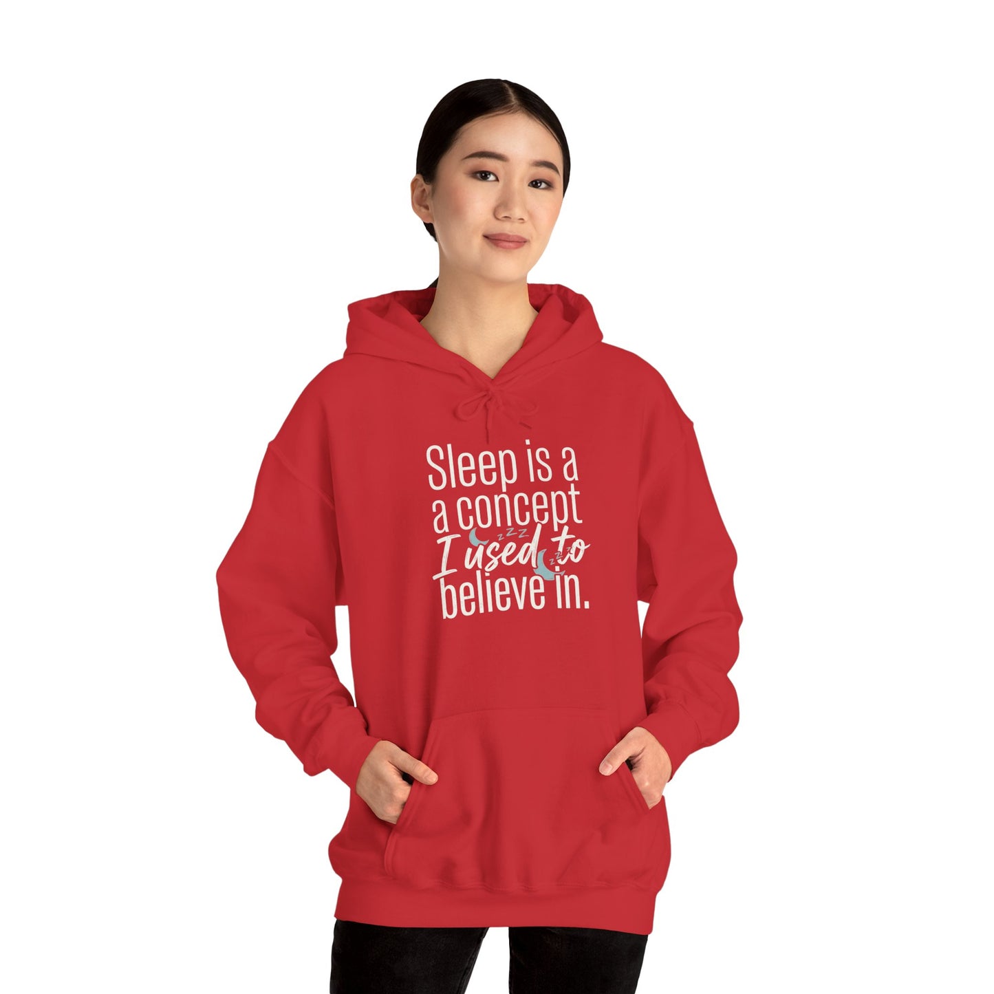 Sleep Is a Concept Hoodie – Funny Insomnia Quote Pullover