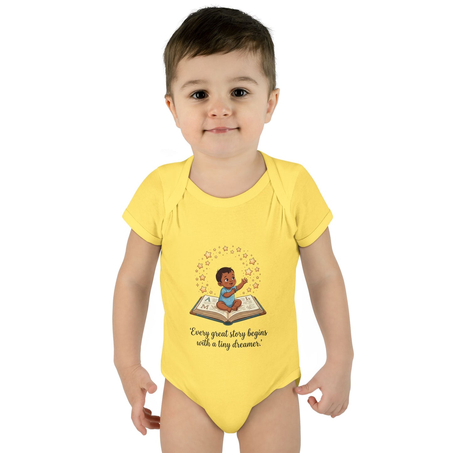 Baby Bodysuit - "Every Great Story Begins with a Tiny Dreamer" Illustrated Infant Onesie