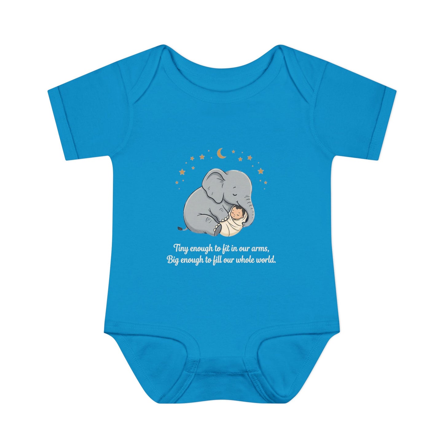Elephant & Baby Nighttime Infant Bodysuit — Cute Nursery Sleepwear