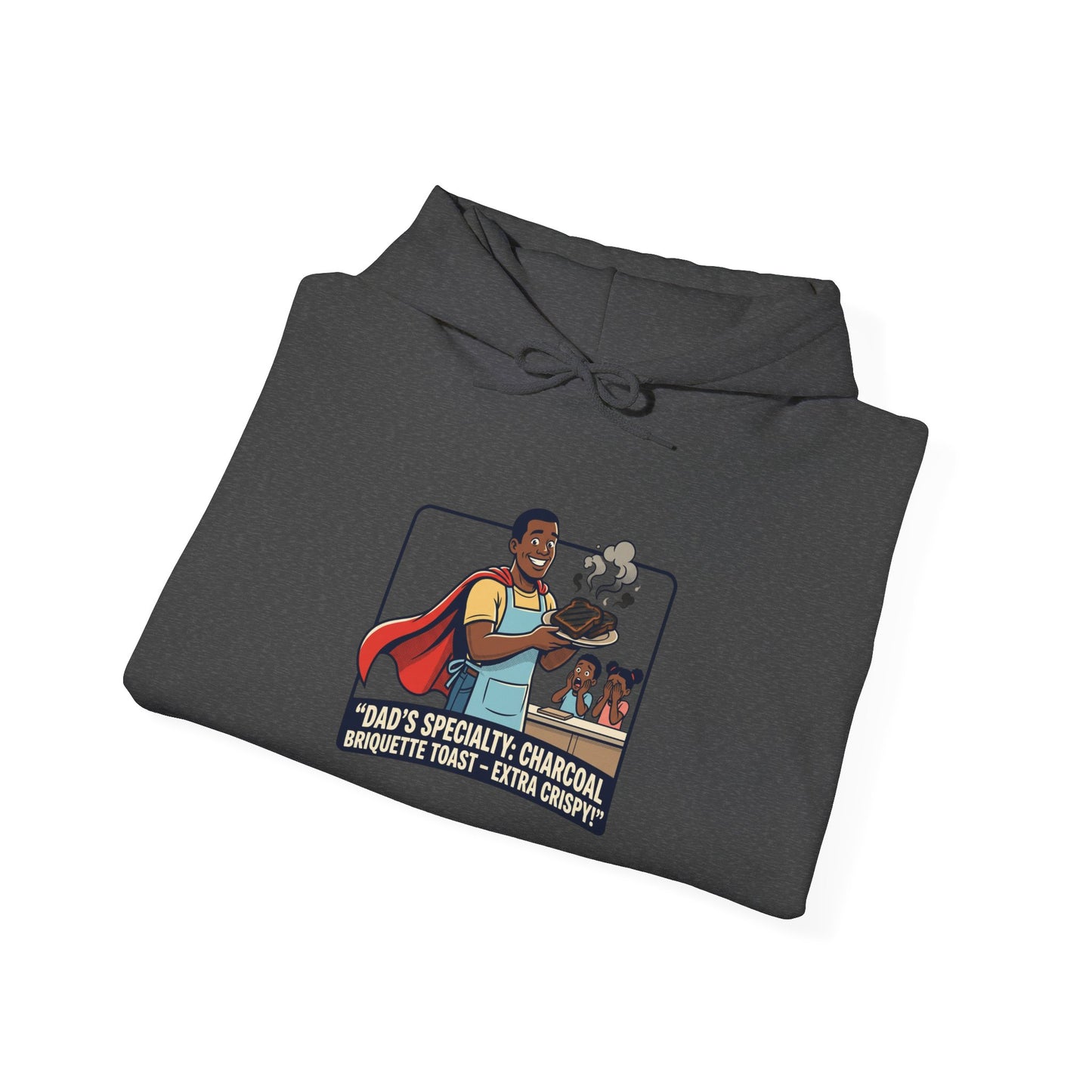 Hoodie — 'Dad's Specialty Charcoal Grilled Toast' Retro BBQ Chef Graphic