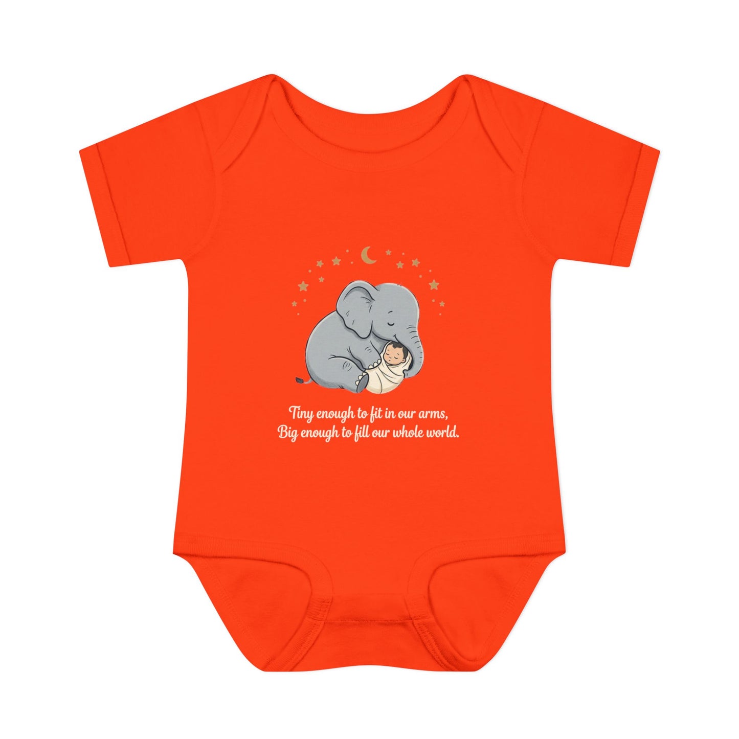 Elephant & Baby Nighttime Infant Bodysuit — Cute Nursery Sleepwear