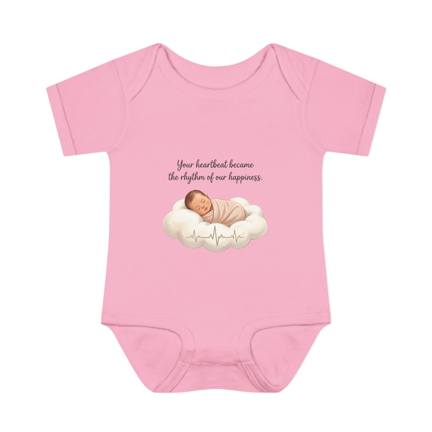 Infant Bodysuit — "Your heartbeat became the rhythm of our happiness" Newborn Baby Gift