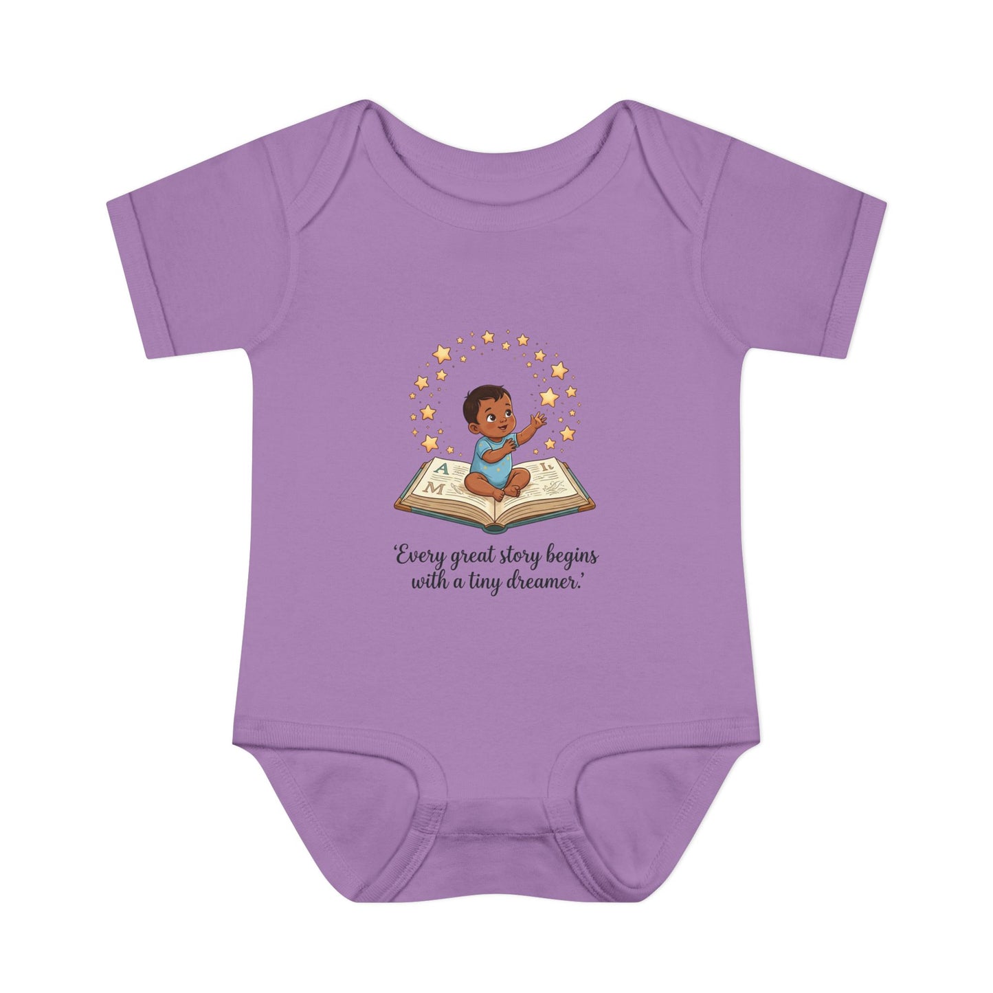 Baby Bodysuit - "Every Great Story Begins with a Tiny Dreamer" Illustrated Infant Onesie