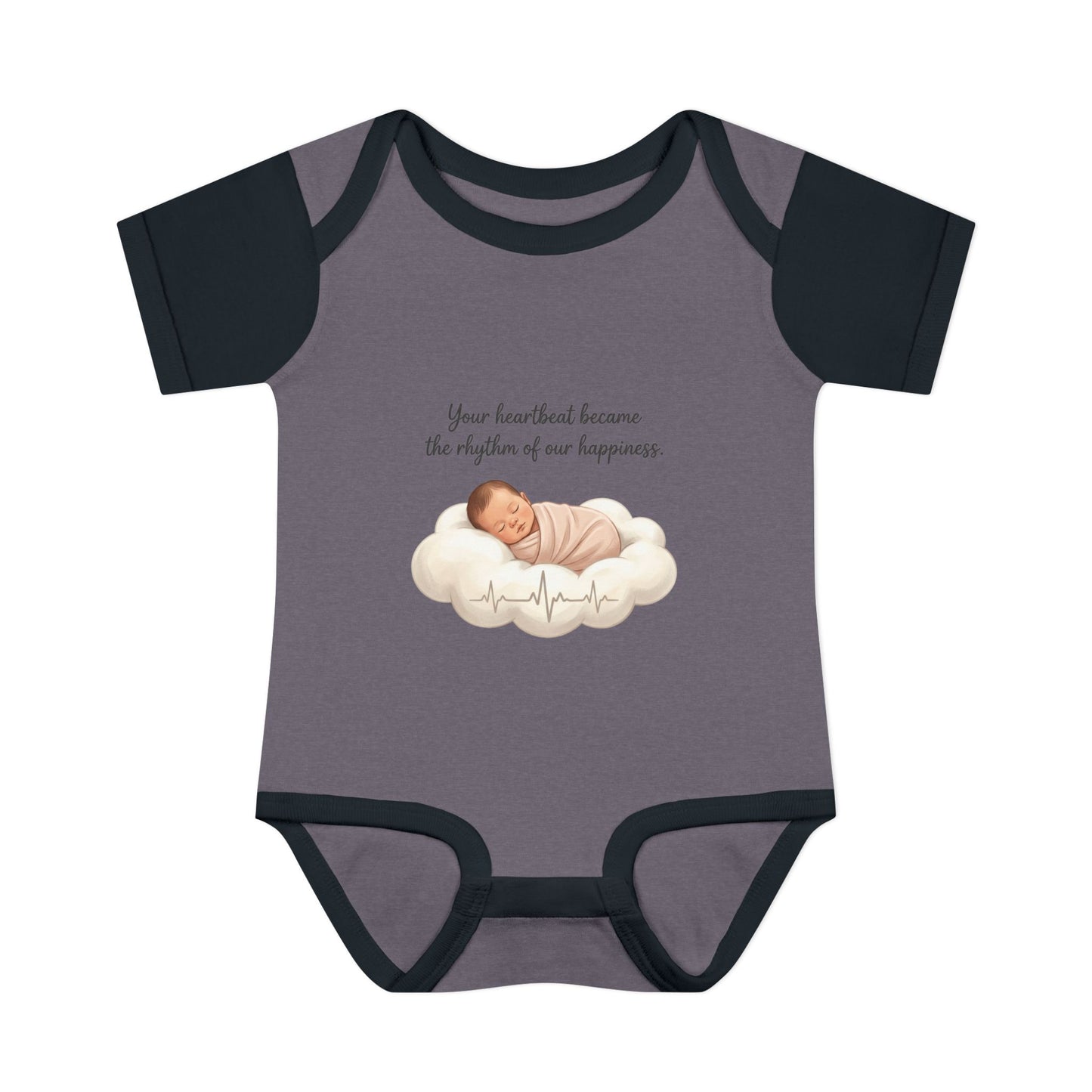 Infant Bodysuit — "Your heartbeat became the rhythm of our happiness" Newborn Baby Gift