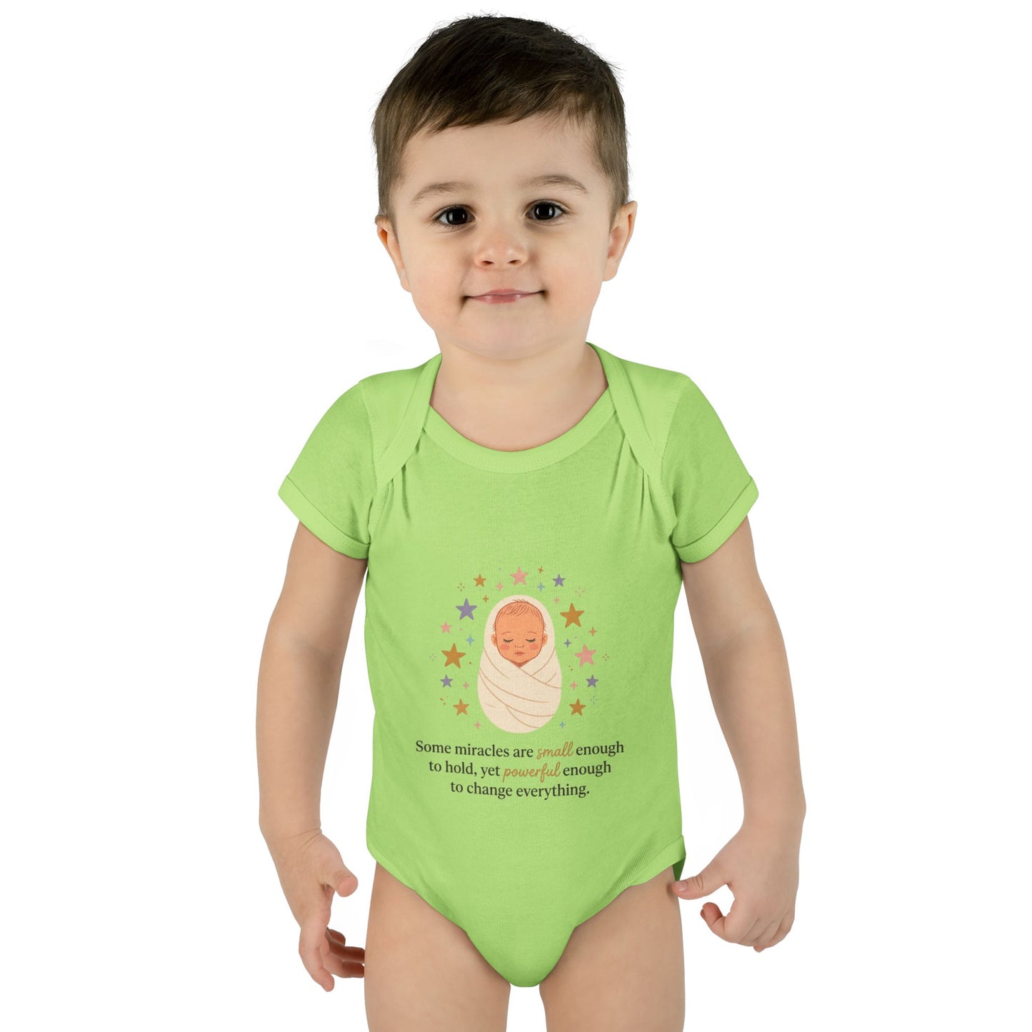 Newborn Swaddle Baby Bodysuit – "Some miracles are small enough to hold"