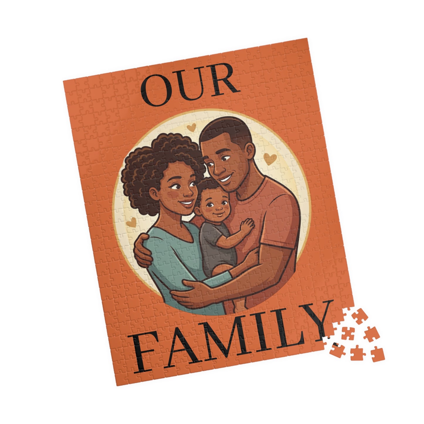 Family Portrait Puzzle – “Our Family” Jigsaw (110–1014 pcs)