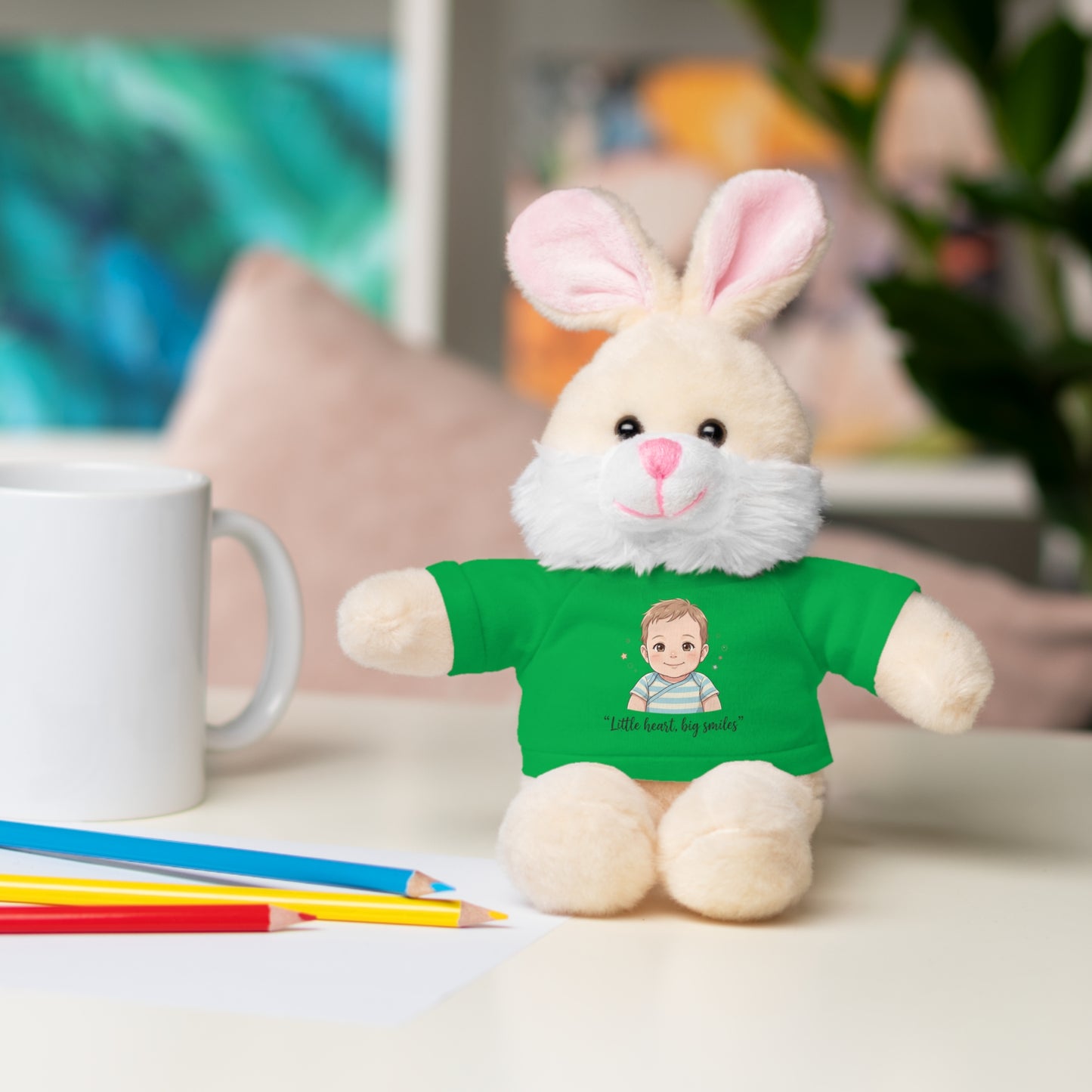 Baby Boy Stuffies with 'Little loved, big smile' Tee
