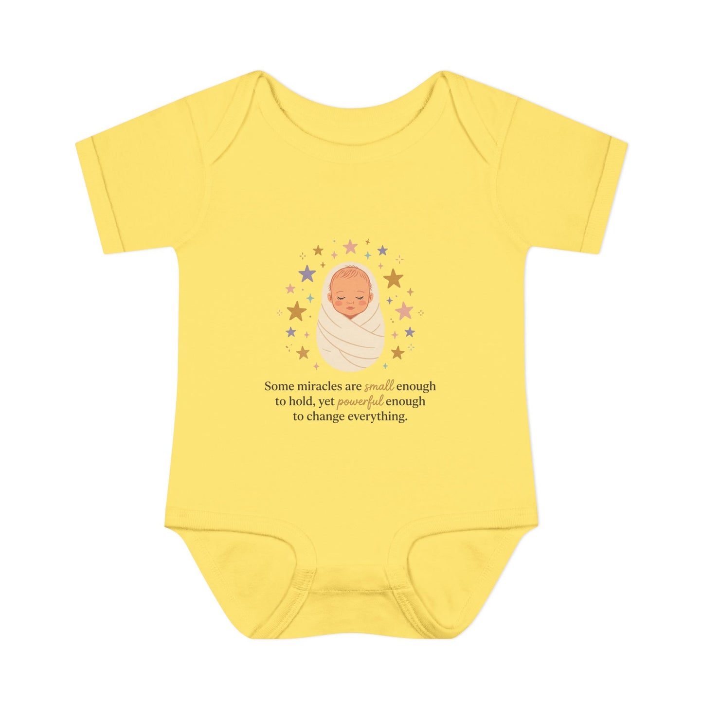 Newborn Swaddle Baby Bodysuit – "Some miracles are small enough to hold"