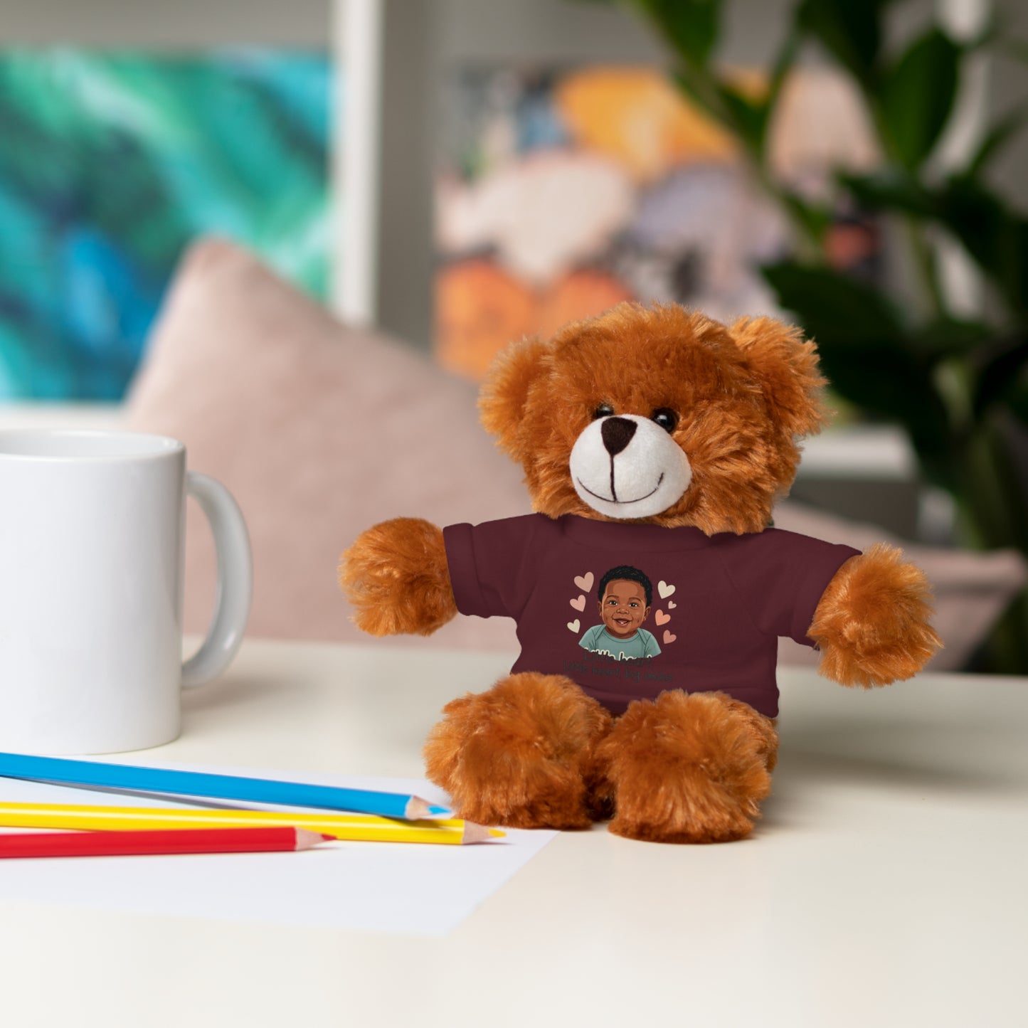 Baby Boy Stuffies with 'Little loved, big smile' Tee