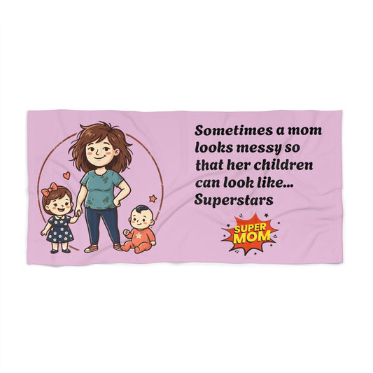 Super Mom Beach Towel | Super Mom Design