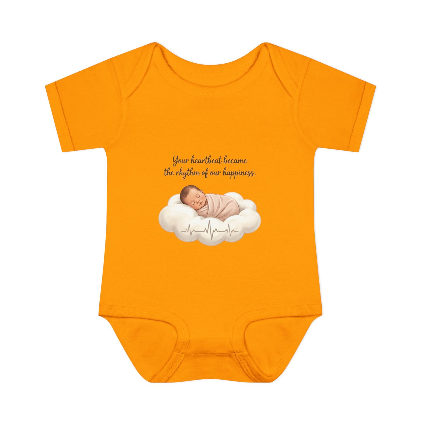 Infant Bodysuit — "Your heartbeat became the rhythm of our happiness" Newborn Baby Gift