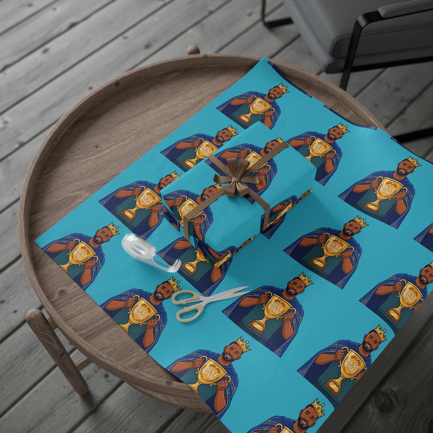 Best Dad Ever Superhero Wrapping Paper — Father's Day Gift Wrap