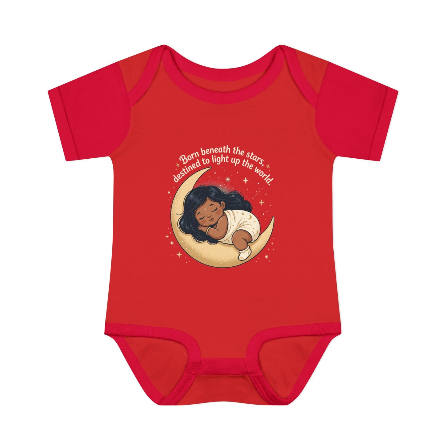 Newborn Moon Baby Bodysuit — "Born Beneath the Stars" Infant Onesie