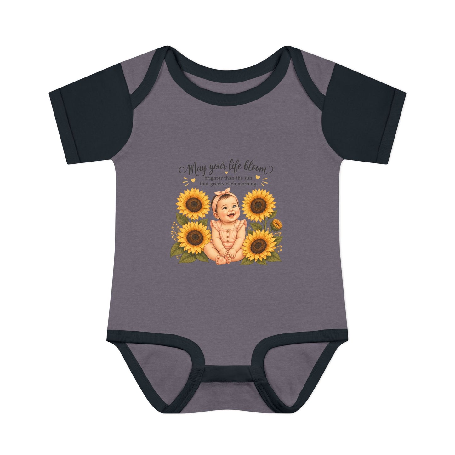 Sunflower Baby Bodysuit – "May Your Life Bloom" Infant Onesie