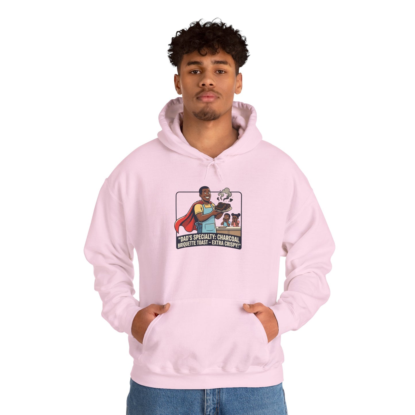 Hoodie — 'Dad's Specialty Charcoal Grilled Toast' Retro BBQ Chef Graphic