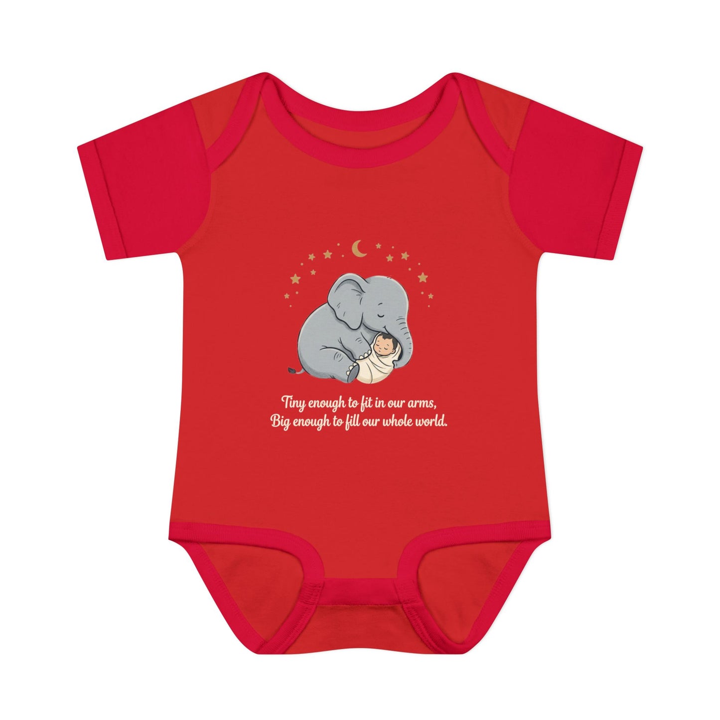 Elephant & Baby Nighttime Infant Bodysuit — Cute Nursery Sleepwear