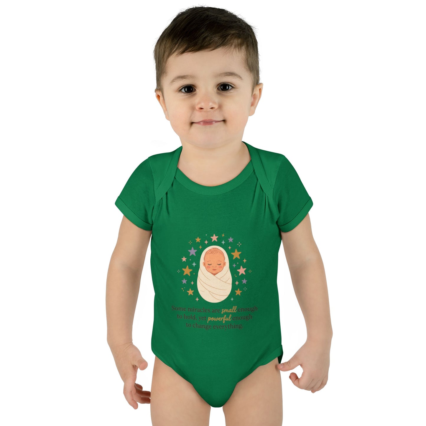 Newborn Swaddle Baby Bodysuit – "Some miracles are small enough to hold"
