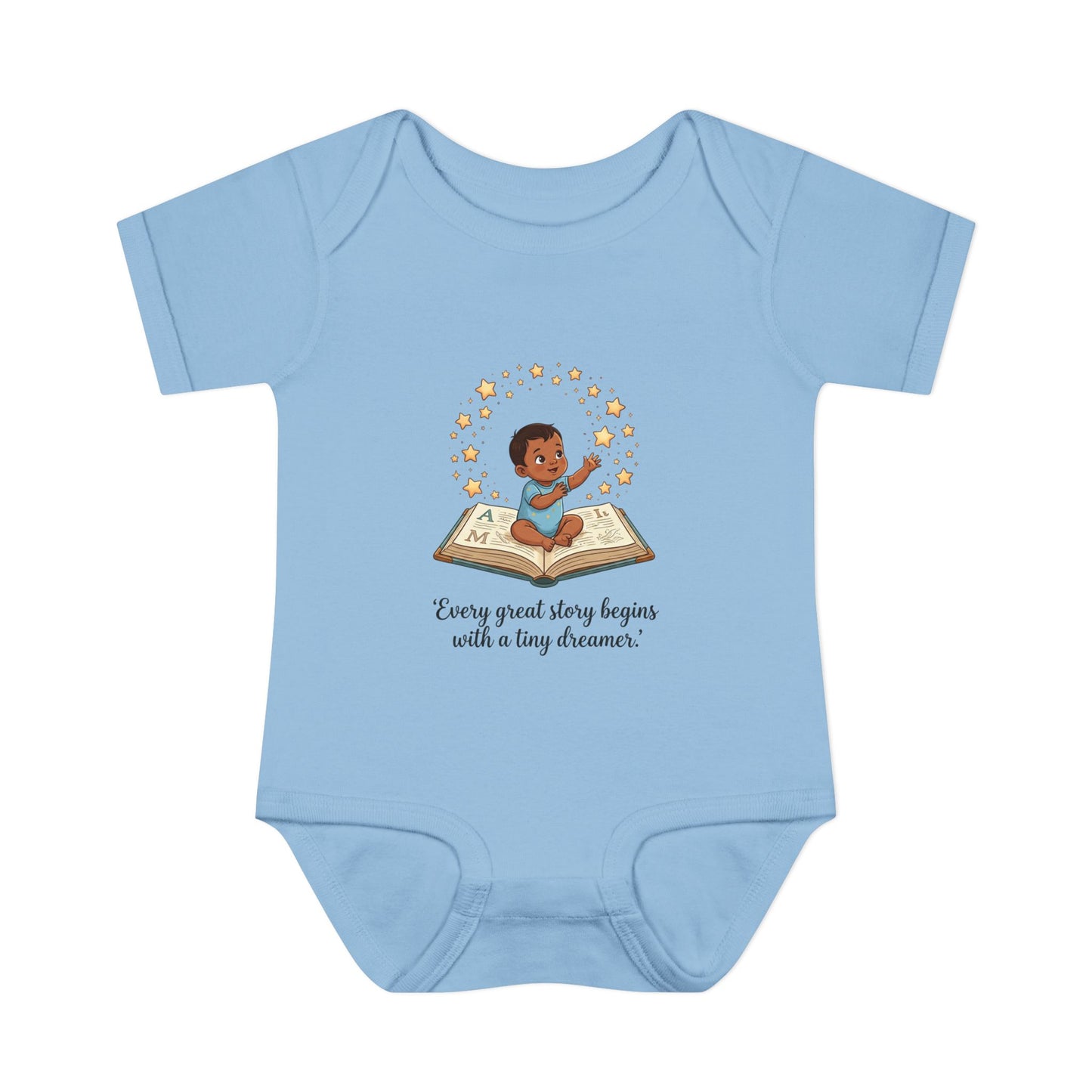 Baby Bodysuit - "Every Great Story Begins with a Tiny Dreamer" Illustrated Infant Onesie