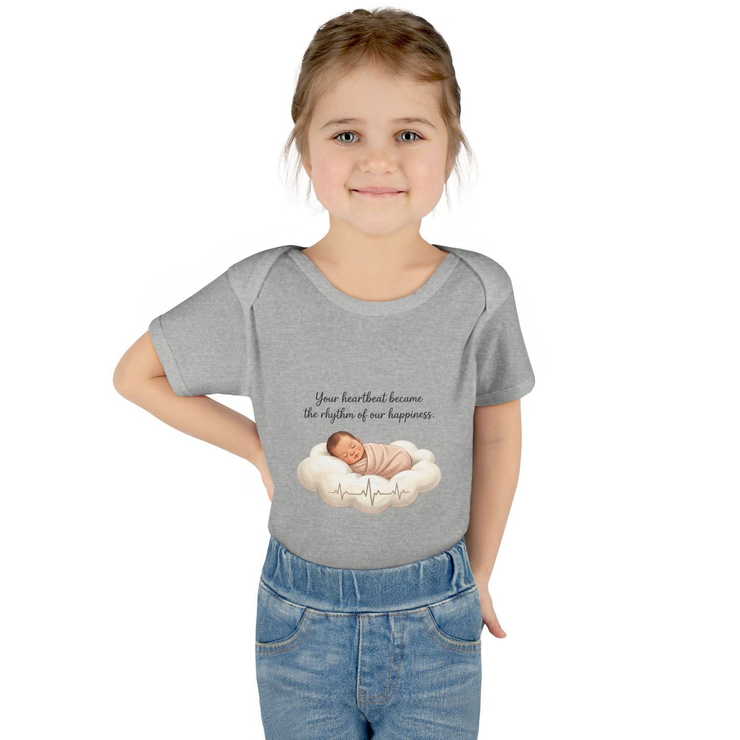 Infant Bodysuit — "Your heartbeat became the rhythm of our happiness" Newborn Baby Gift