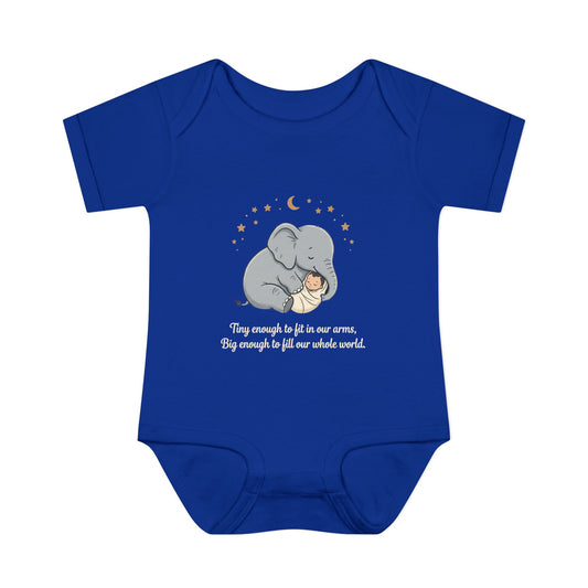 Elephant & Baby Nighttime Infant Bodysuit — Cute Nursery Sleepwear