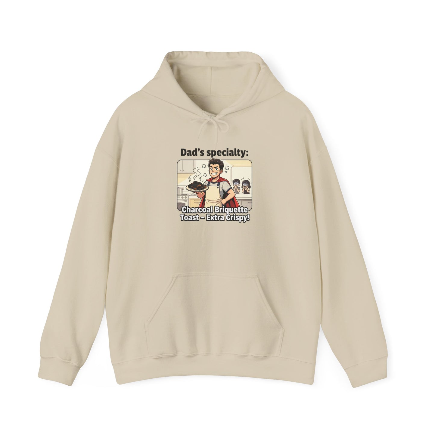 Dad’s Specialty: Charcoal Grilling Hooded Sweatshirt — Funny BBQ Dad Gift