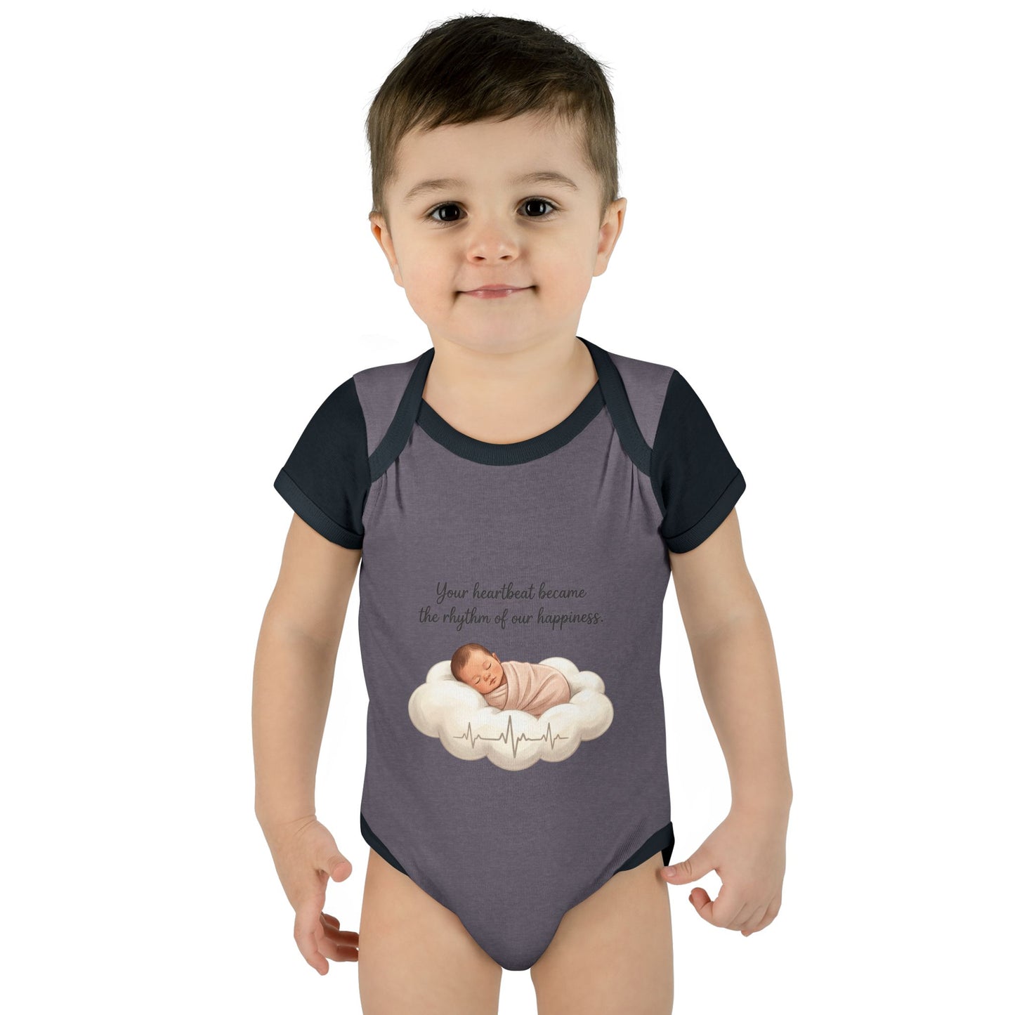 Infant Bodysuit — "Your heartbeat became the rhythm of our happiness" Newborn Baby Gift