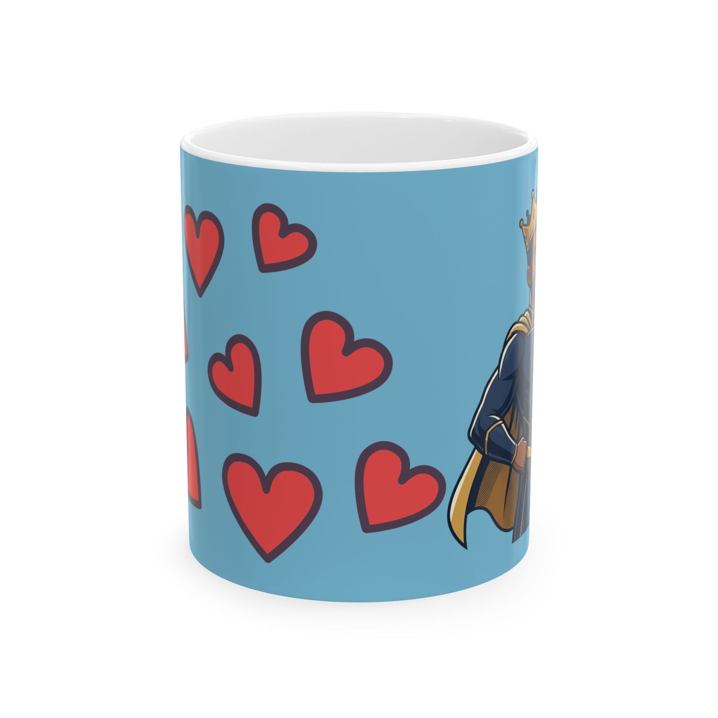 Ceramic Mug — 'Best Dad' Trophy Design with Hearts, Father's Day Gift (11oz, 15oz)