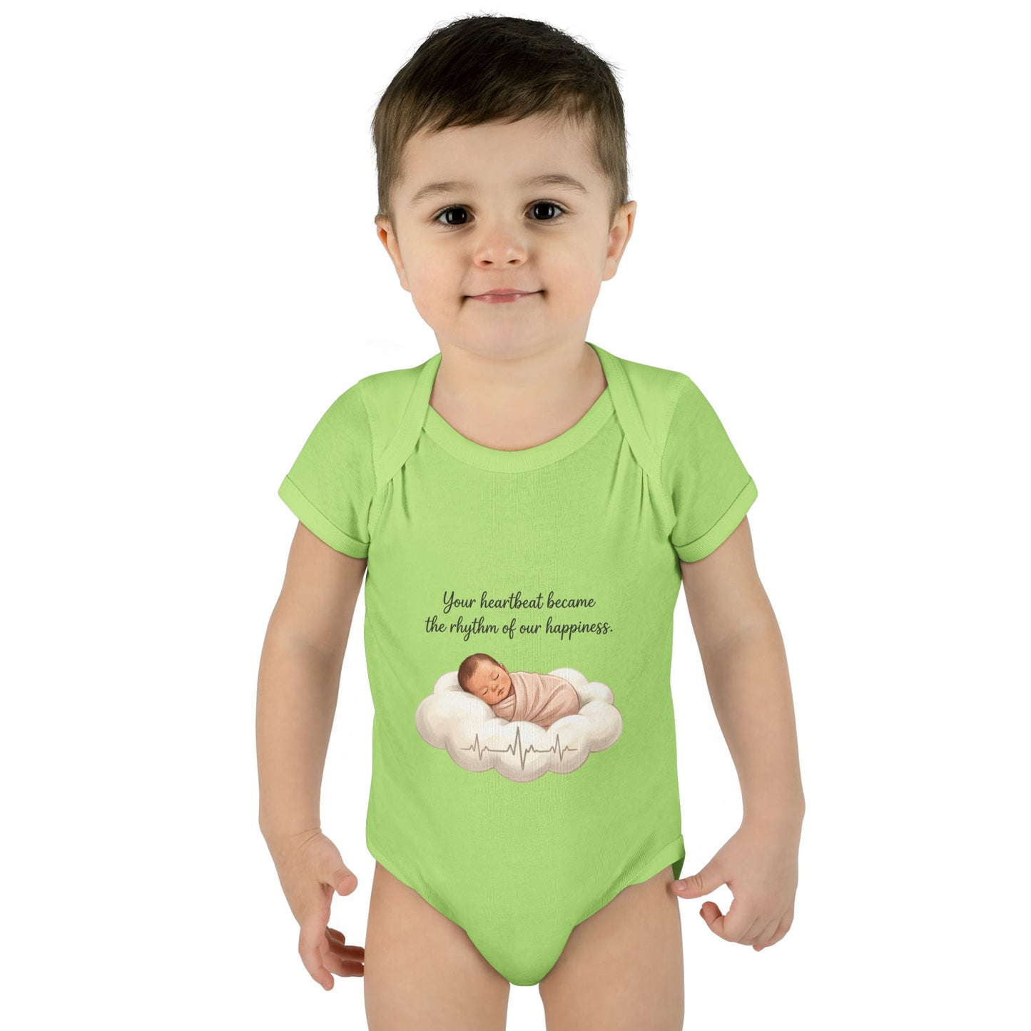 Infant Bodysuit — "Your heartbeat became the rhythm of our happiness" Newborn Baby Gift