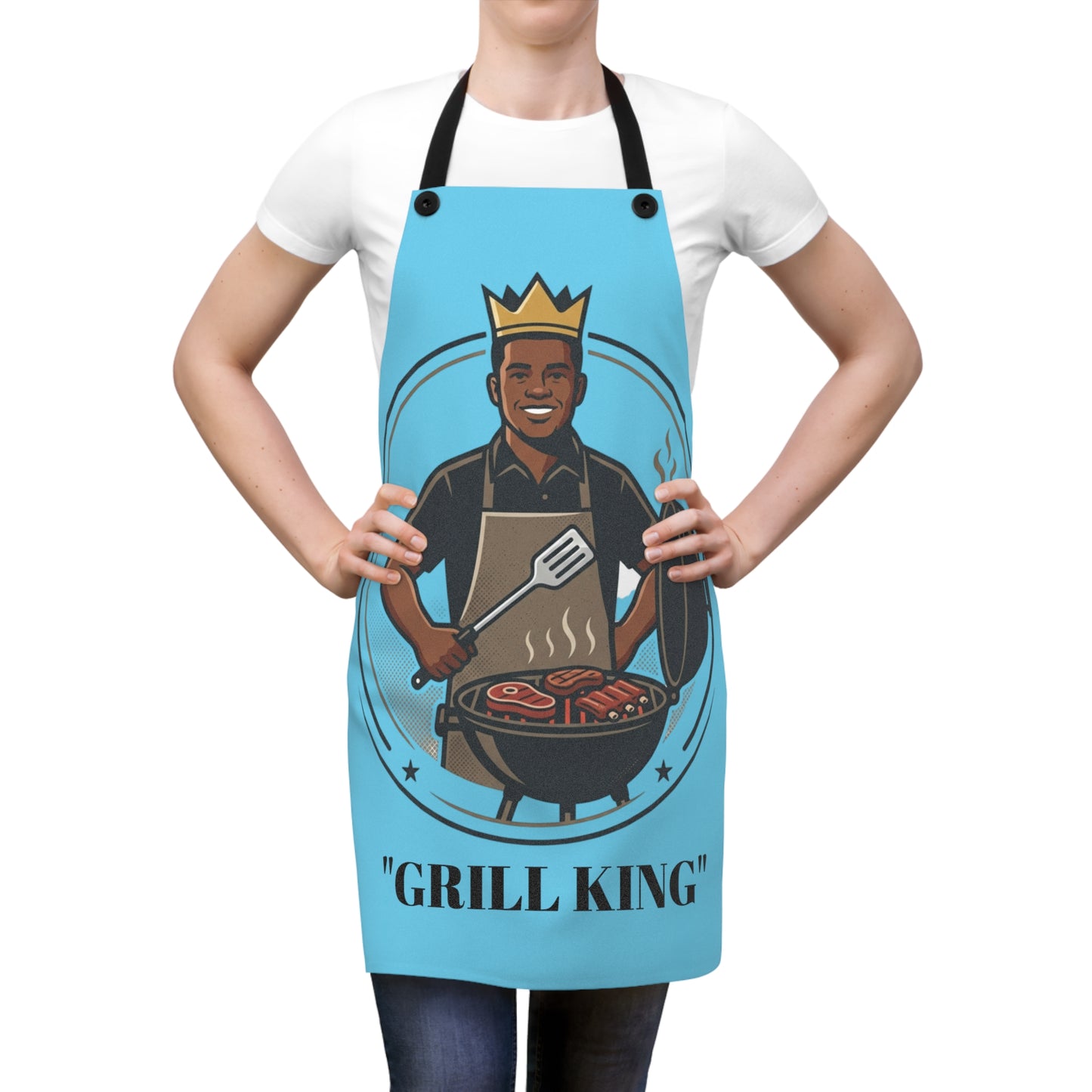 Grill King Apron | BBQ Chef Cooking Apron, Barbecue King Design