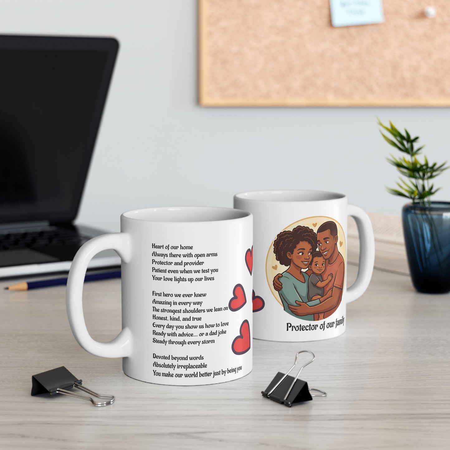 Heartfelt Dad Coffee Mug — Ceramic Mug with Loving Hearts (11oz & 15oz)